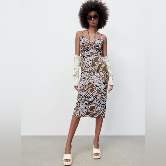 Zara | Dresses | Zara Brown Floral Vacation Print Dress | Poshmark Zara | Dresses | Zara Brown Floral Vacation Print Dress | Poshmark